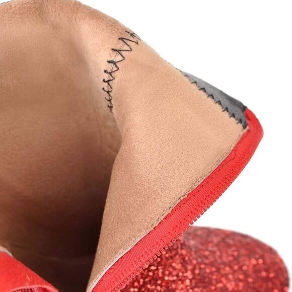 NWT Wool + Pepper Co. Glitter Heeled Booties - Picture 9 of 11